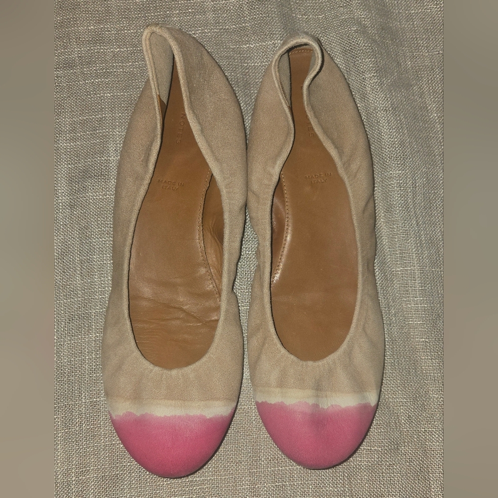 Elegant Pink and Tan Women's Flats